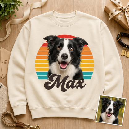 Custom Dog Face Sweatshirt Personalized Puppy Photo Hoodie Funny Gift for Pet Lovers THUC99