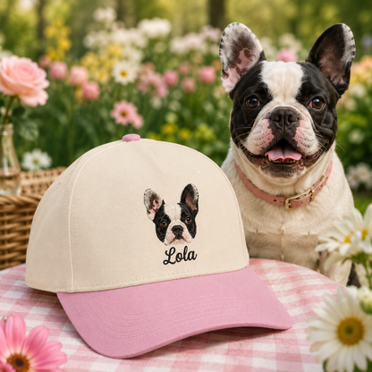 Personalized Dog Face Hat, Custom Embroidered Pet Portrait Hat, Memorial Gift THUC99