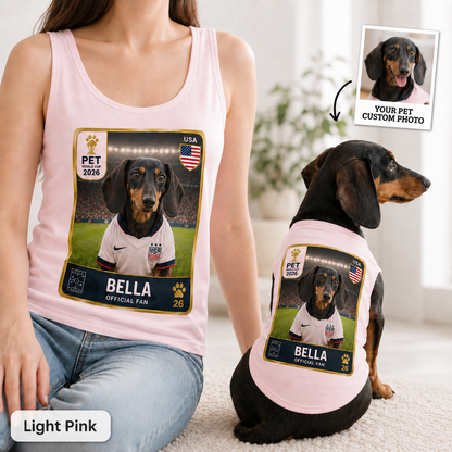 Personalized Women’s Dog Mom Tank Top with Matching Pet Tank Top Outfit THUC99