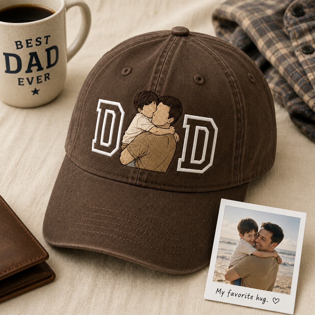 Custom Photo Dad Hat, Personalized Embroidered Cap, Dog Dad Hat, Father’s Day Gift For Dad THUC99