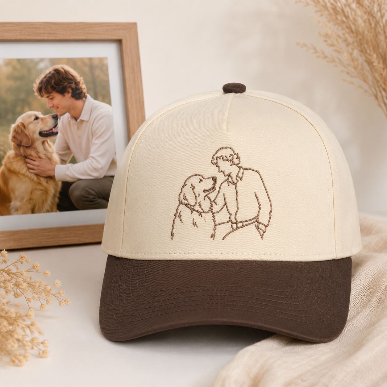 Personalized Pet Portrait Hat, Custom Dog Face Embroidery Hat, Pet Loss Gift THUC99