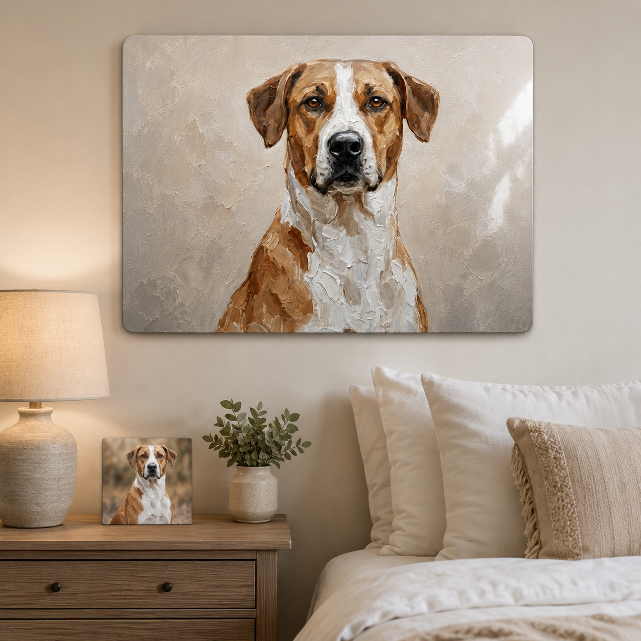 Custom Photo Dog Pet Metal Wall Art Print – Personalized Pet Portrait Gift For Dog  THUC99