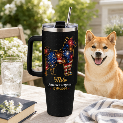 Custom Dog Memorial Photo 40oz Tumbler – Personalized Pet Loss Gift and Keepsake Cup THUC99 (Copy)