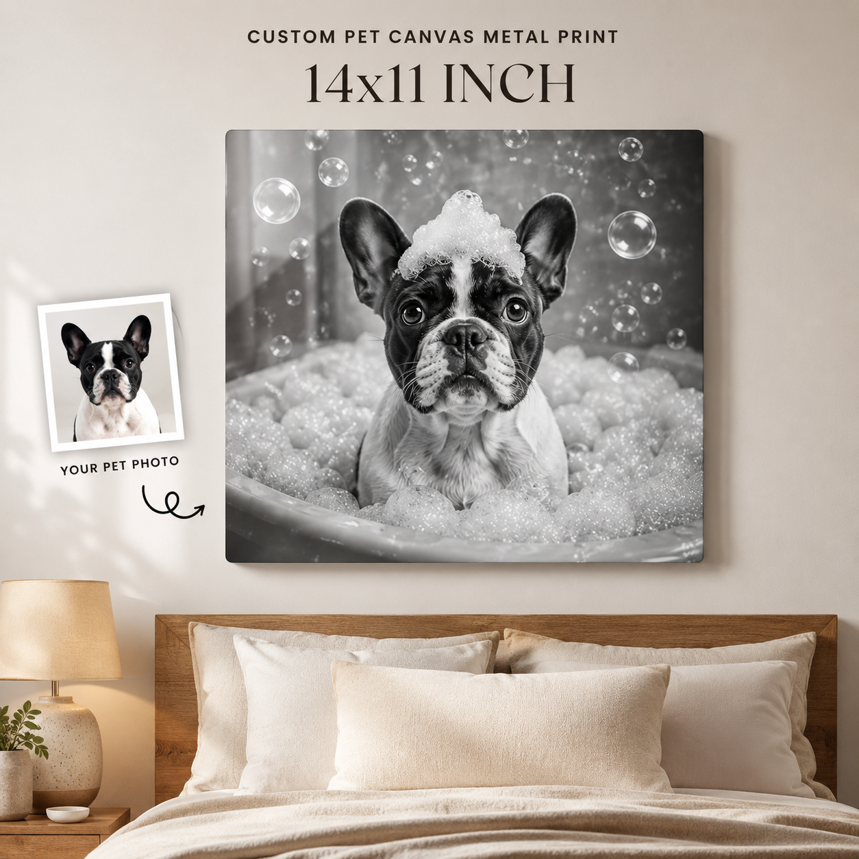 Personalized Cat Portrait Wall Decor – Custom Pet Photo Metal Print Gift For Cat Mom THUC99