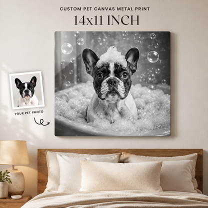 Personalized Cat Portrait Wall Decor – Custom Pet Photo Metal Print Gift For Cat Mom THUC99