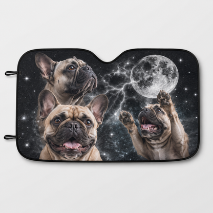 Custom Pet Photo Car Sun Shade, Personalized Dog Windshield Cover, Foldable Auto Window Sunshade THUC99
