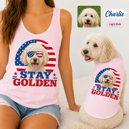 Custom Women’s Dog Mom and Pet Tank Top Set, Personalized Matching Dog Photo Shirt THUC99 (Copy)