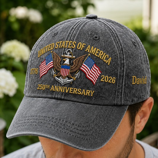 USA 250 Years Strong Embroidered Vintage Dad Hat American Pride Patriotic Gift THUC99