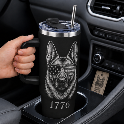 Custom Pet Picture 40oz Tumbler – Personalized Dog Lover Cup with Handle and Straw THUC99 (Copy)