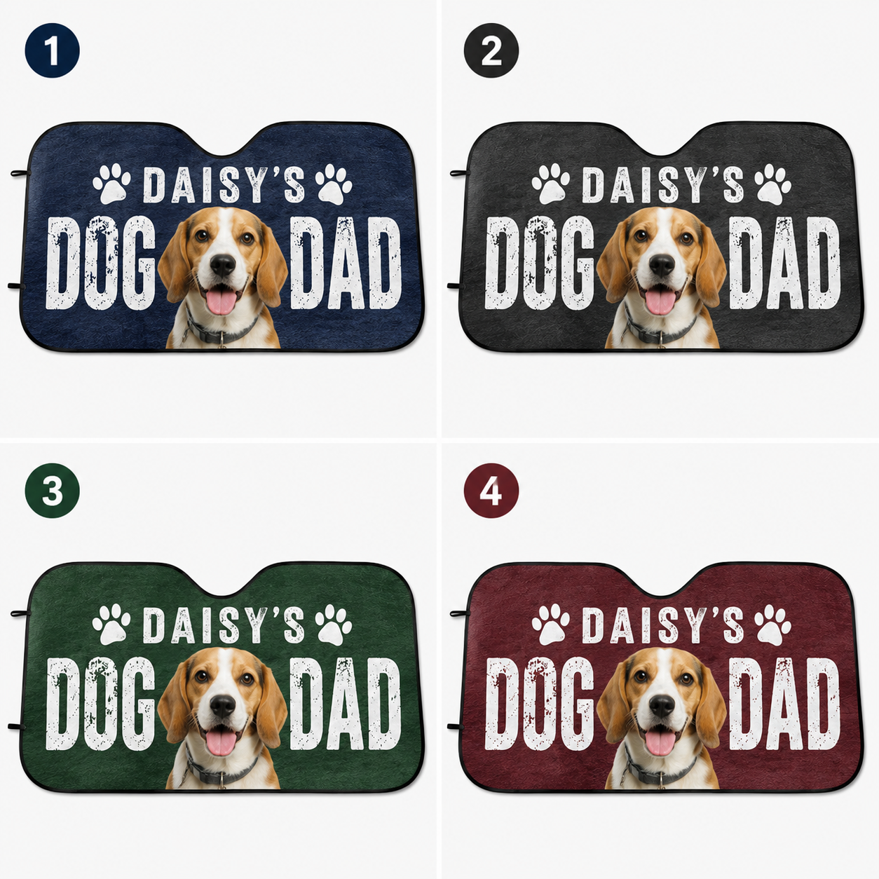 Custom Dog Car Sun Shade, Personalized Pet Photo Dog Mom Gift for Car THUC99