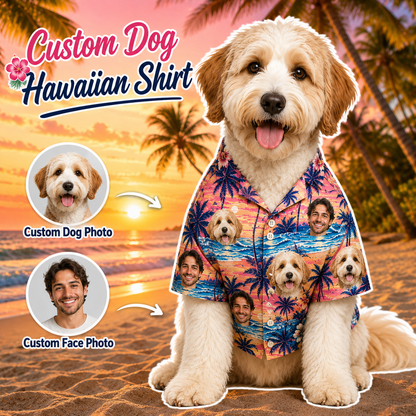 Personalized Photo Dog Hawaiian Shirt, Custom Pet Lover Summer Shirt, Beach Vacation Gift THUC99