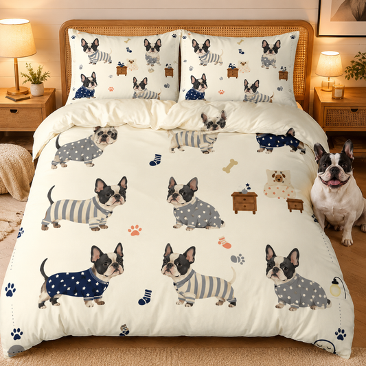 Personalized Dog Photo Bed Sheet Set, Custom Pet Lover Bedroom Gift THUC99