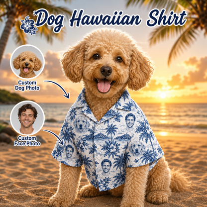 Custom Dog Photo Beach Shirt, Personalized Hawaiian Shirt For Dog Moms And Dads THUC99