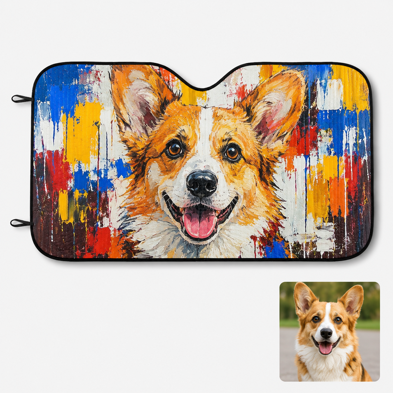 Custom Dog Car Windshield Sunshade, Dog Dad Car Interior Gift THUC99