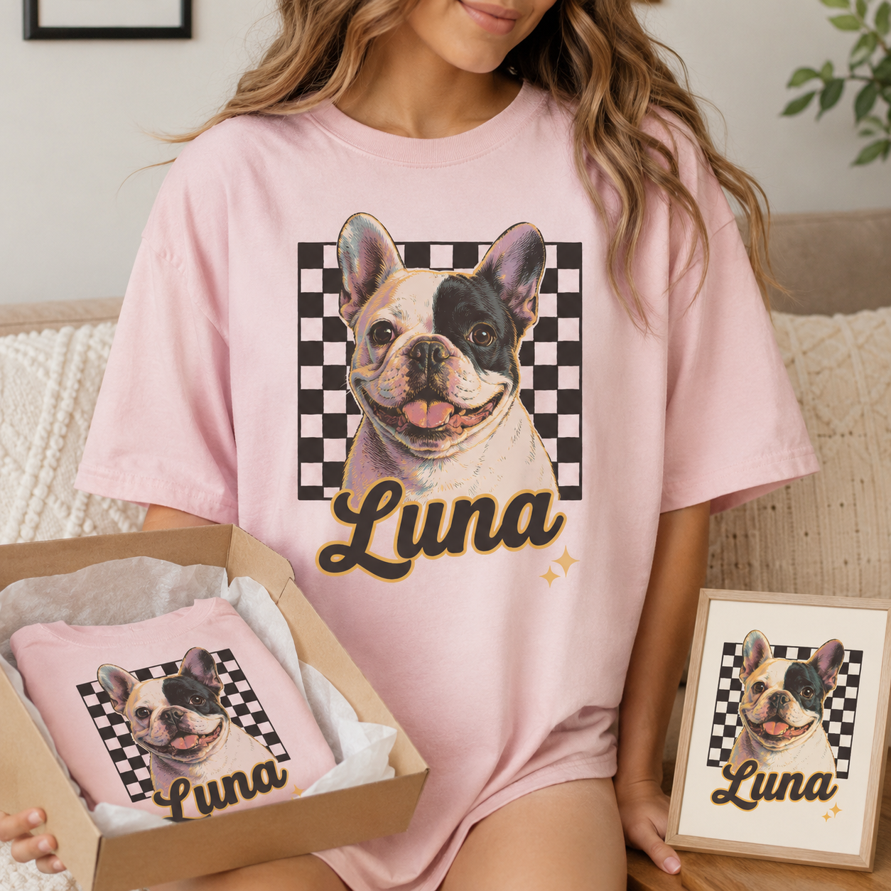 Personalized Dog Photo Unisex Wash T-Shirt, Custom Pet Shirt | Gift For Dog Lovers THUC99
