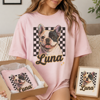 Personalized Dog Photo Unisex Wash T-Shirt, Custom Pet Shirt | Gift For Dog Lovers THUC99