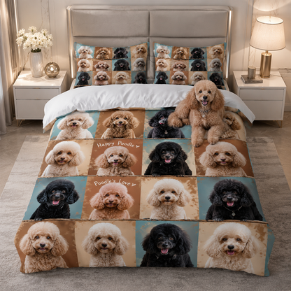 Custom Dog Face Duvet Cover Set, Personalized Pet Lover Gift THUC99