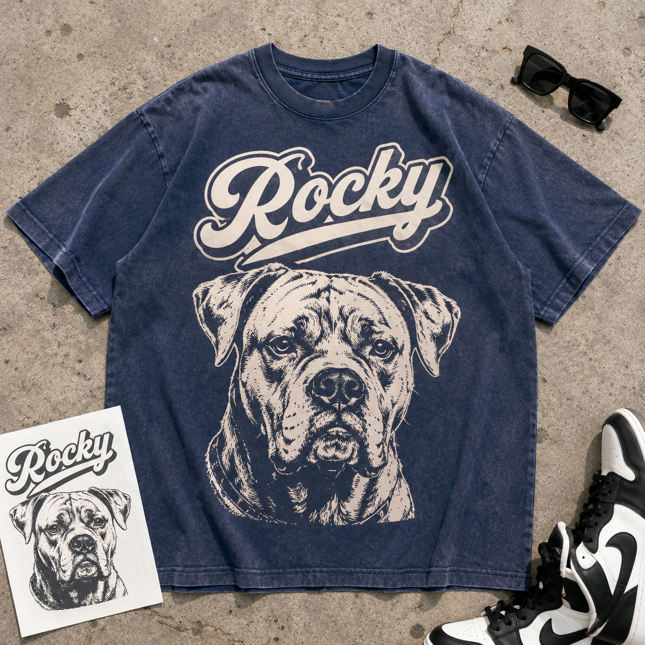 Custom Photo Dog Vintage Wash T-Shirt, Personalized Pet Lover Gift | Dog Lover Shirt THUC99