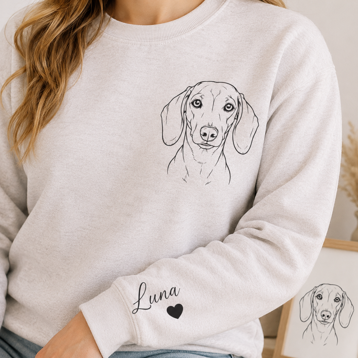 Custom Dog Face Hoodie Personalized Pet Lover Sweatshirt with Your Favorite Dog Picture THUC99