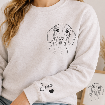 Custom Dog Face Hoodie Personalized Pet Lover Sweatshirt with Your Favorite Dog Picture THUC99