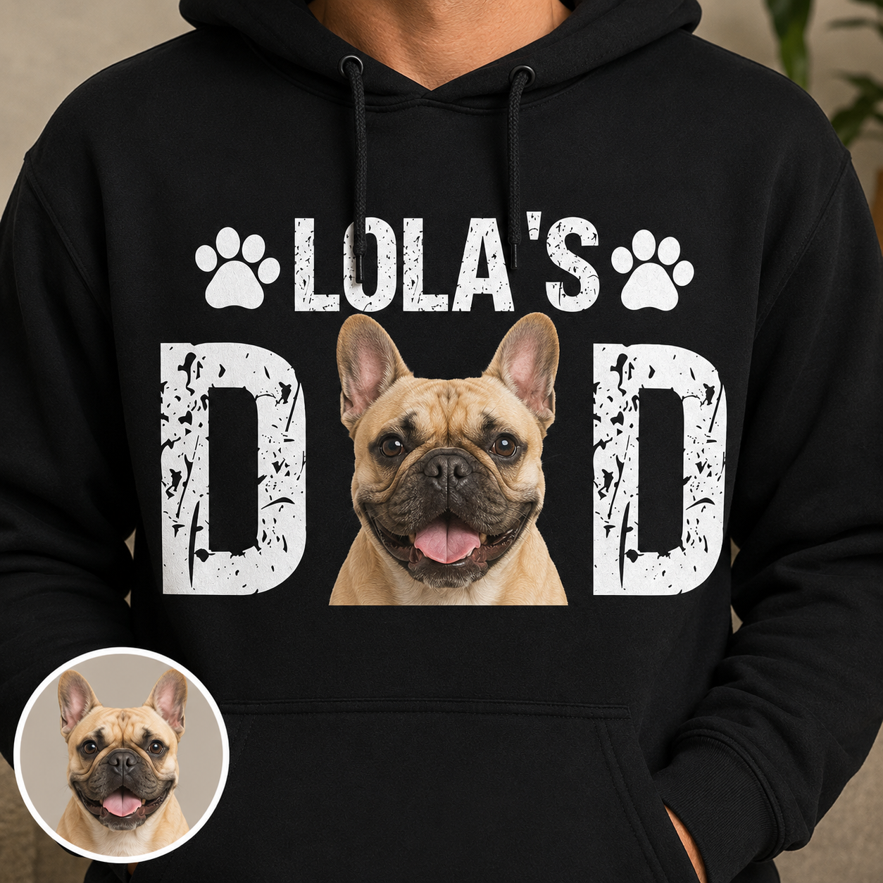 Personalized Dog Lover Hoodie Custom Pet Portrait Sweatshirt with Your Dog’s Photo THUC99