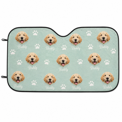 Personalized Dog Windshield Sun Shade, Custom Photo Pet Car Shade For Dog Lover THUC99