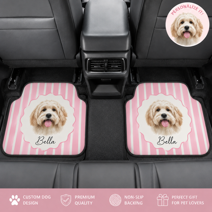 Personalized Pet Photo Car Floor Mat Set, Custom Dog Floor Mats, Cute Car Accessories THUC99