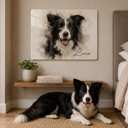 Custom Photo Pet Metal Print – Personalized Dog Portrait Wall Art Gift For Pet Lover THUC99