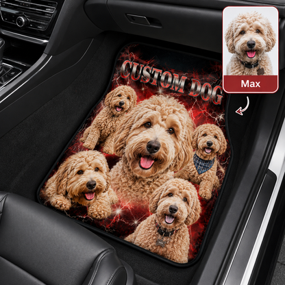 Custom Photo Pet Car Mats 4-Piece Set, Dog Lover Car Interior Accessories THUC99