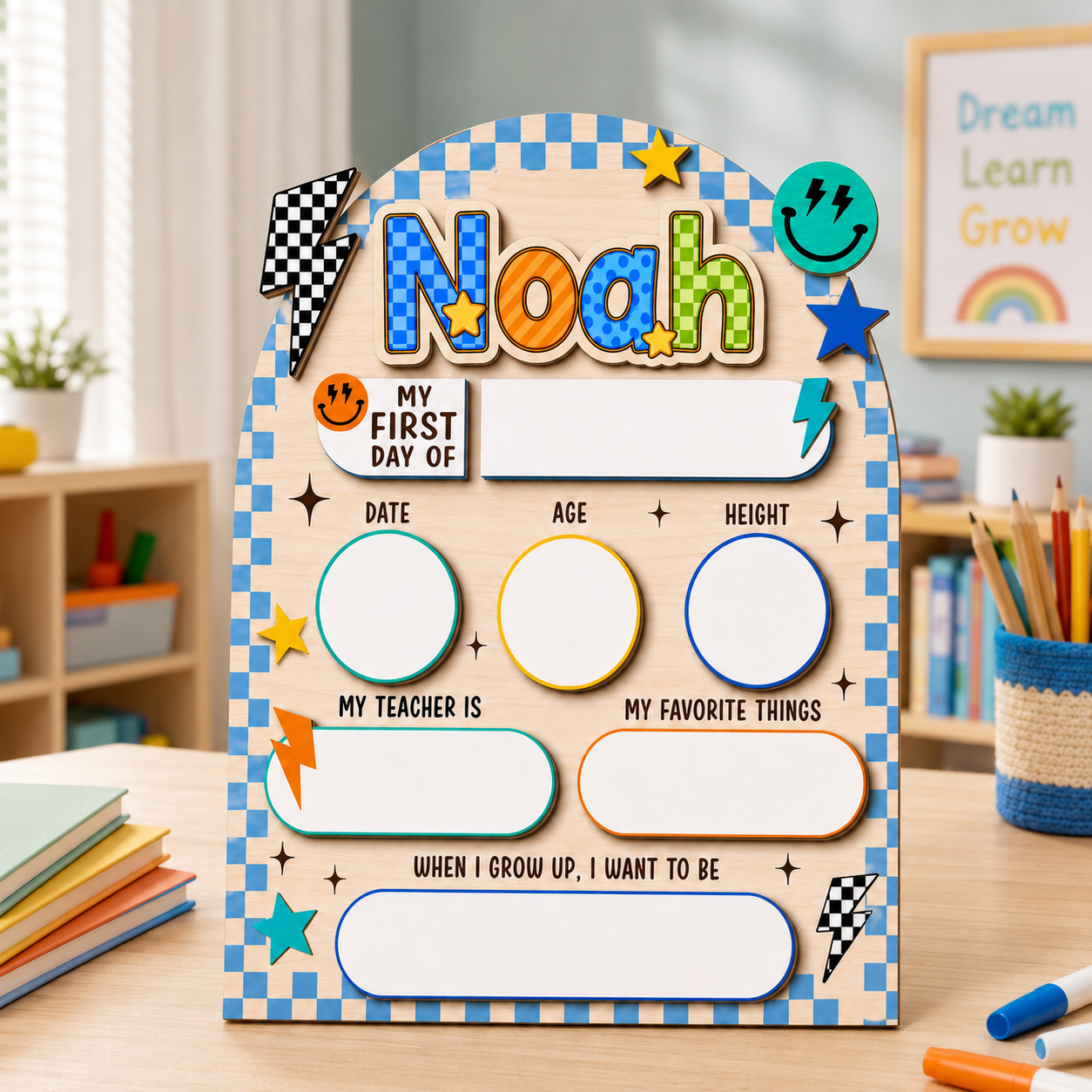 Custom Last Day of School Sign, Personalized School Milestone Board THUC99