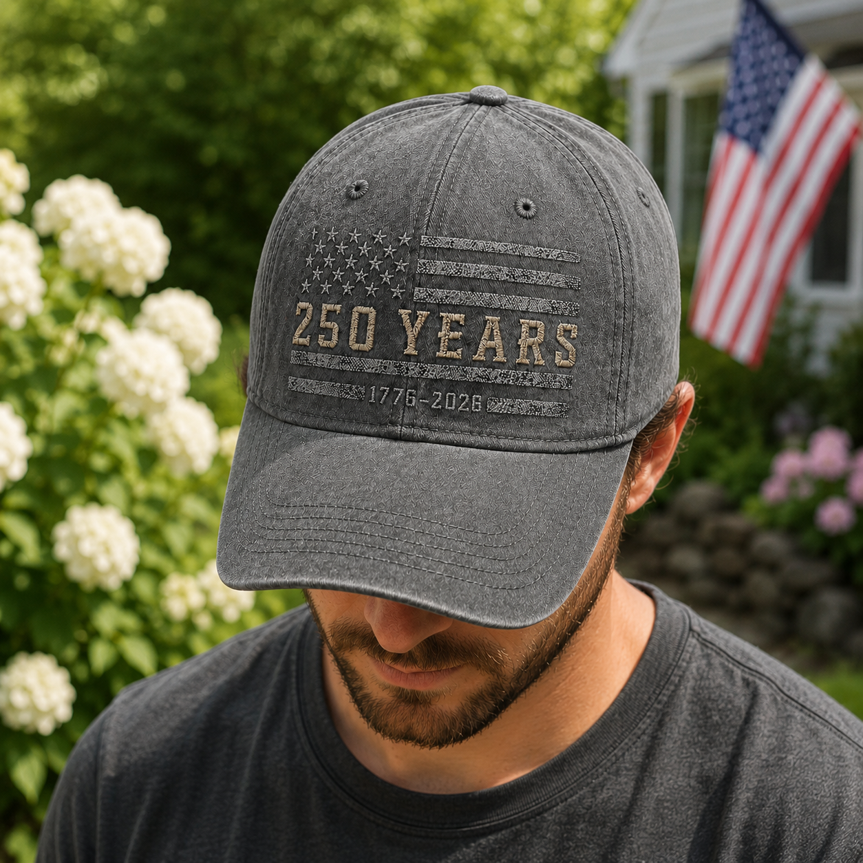 American Heritage 250 Years Embroidered Vintage Baseball Hat Independence Day Gift THUC99