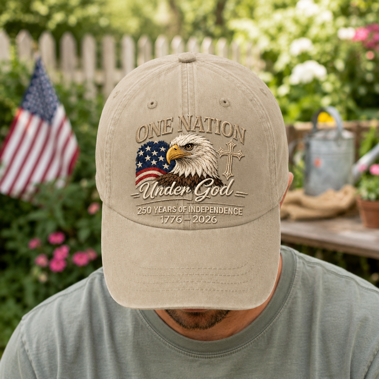 USA Semiquincentennial Embroidered Vintage Hat Celebrating 250 Years of Independence THUC99