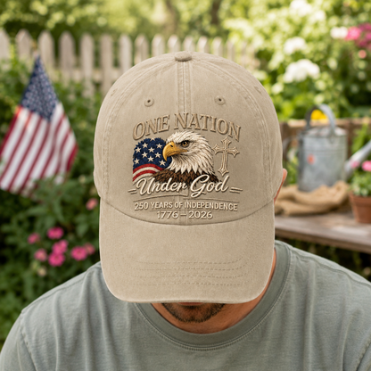USA Semiquincentennial Embroidered Vintage Hat Celebrating 250 Years of Independence THUC99