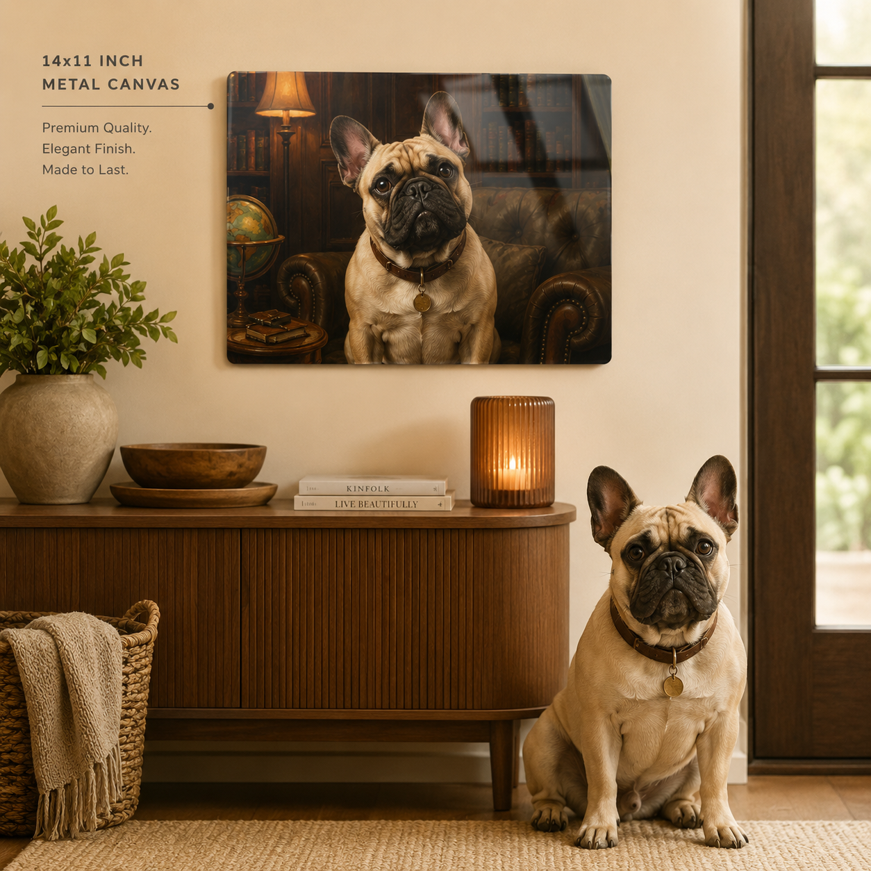 Custom Dog Portrait Metal Wall Art – Personalized Photo Pet Print Gift For Pet Lover THUC99