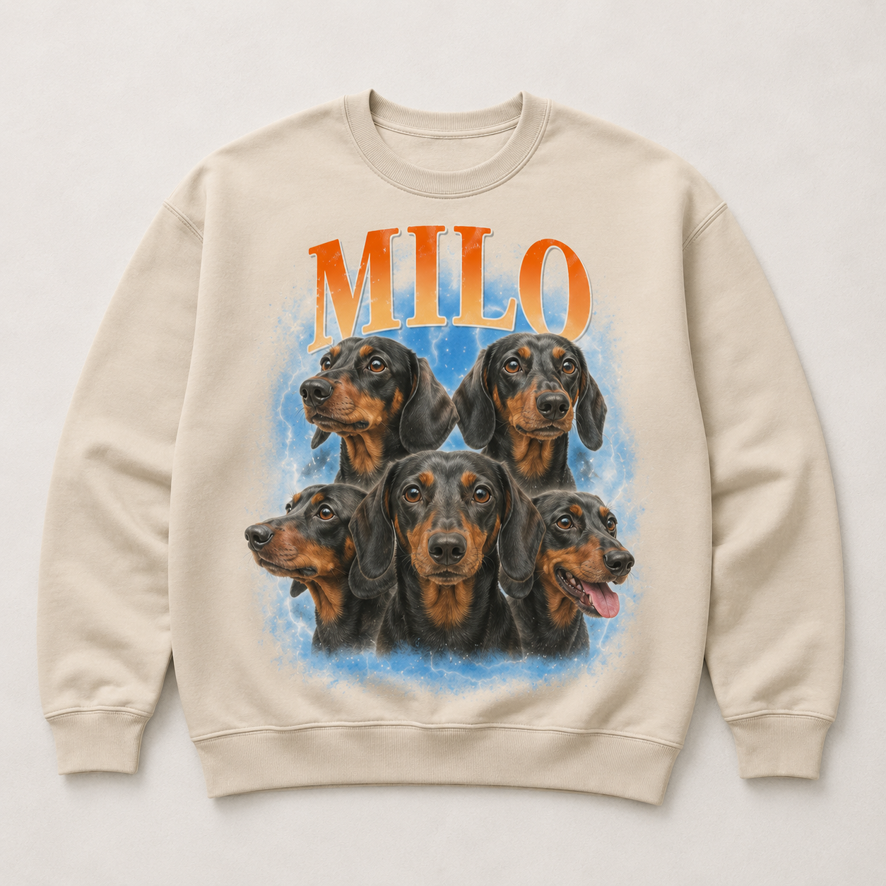 Custom Dog Portrait Sweatshirt Personalized Pet Face Hoodie Unique Gift for Dog Lovers THUC99