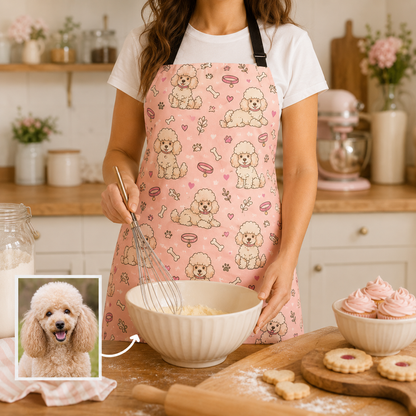 Custom Dog Photo Cooking Apron Personalized Pet Face Apron, Gift for Dog Mom, Dog Dad and Animal Lovers THUC99