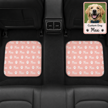 Personalized Dog Car Floor Mats 4-Piece Set, Custom Pet Photo Auto Mat, Dog Lover Gift THUC99