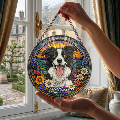 Custom Photo Cat Memorial Suncatcher – Personalized Pet Portrait Window Decor (THUC99)
