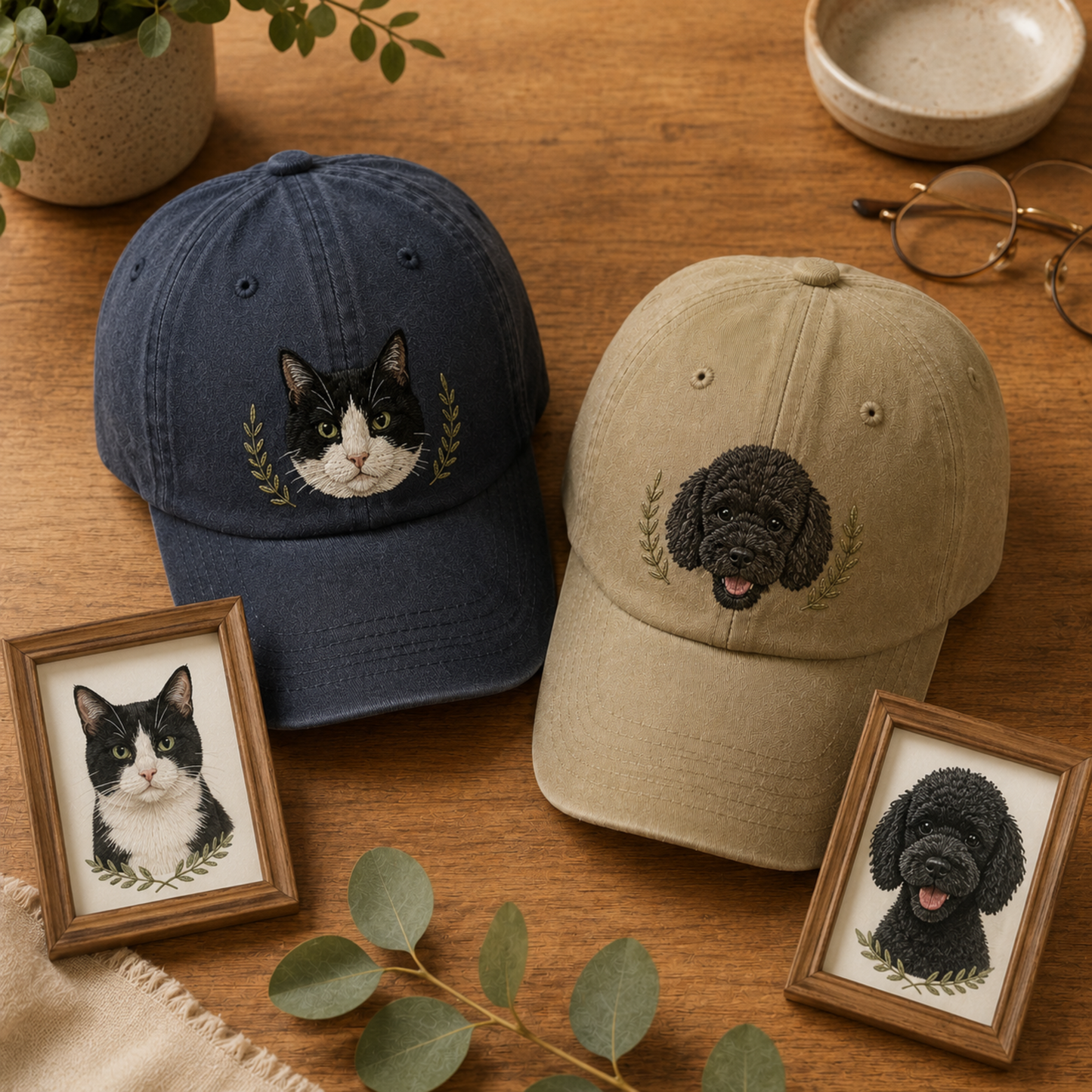 Personalized Dog Embroidered Vintage Hat, Custom Pet Photo Hat, Dog Dad Gift THUC99
