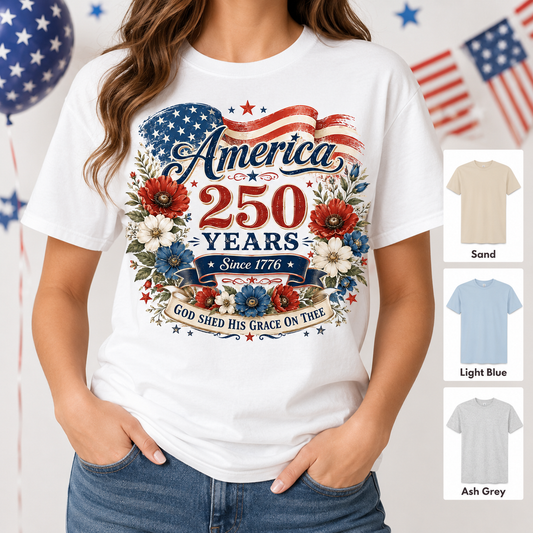 Semiquincentennial USA T-Shirt 1776–2026 Freedom Wash Shirt THUC99