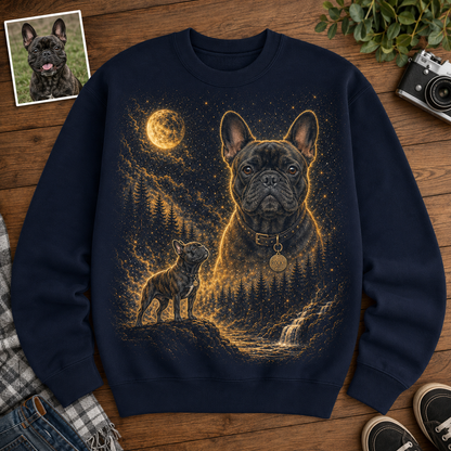 Custom Dog Dad Sweatshirt Personalized Dog Picture Hoodie Gift for Pet Loving Dad THUC99
