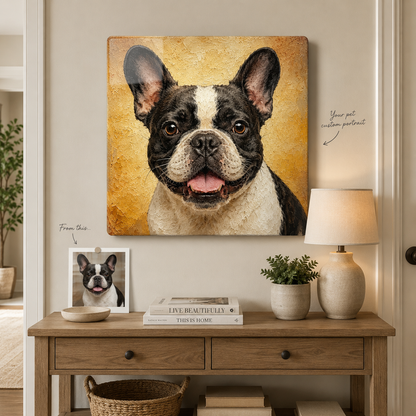 Custom Pet Portrait Metal Print – Personalized Dog Wall Art From Photo Gift For Pet Owner THUC99