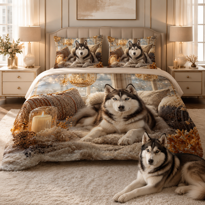 Custom Photo Dog Duvet Cover Set, Personalized Pet Bedding Gift THUC99