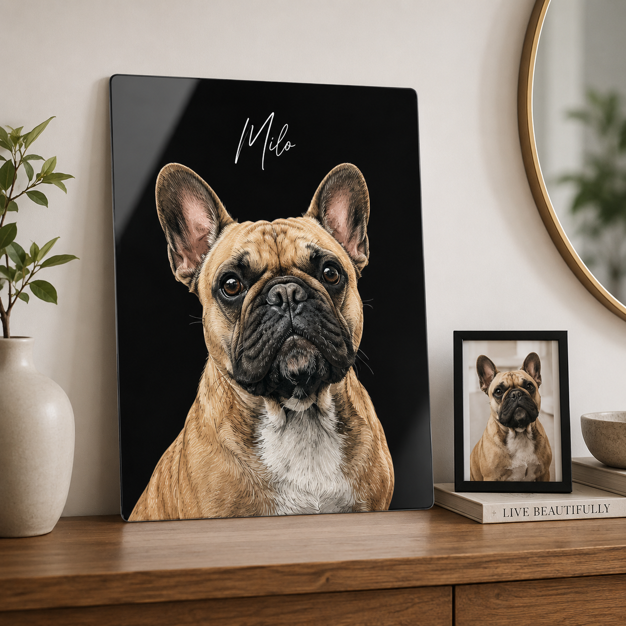 Personalized Dog Metal Wall Art – Custom Pet Portrait From Photo Gift For Dog Mom THUC99