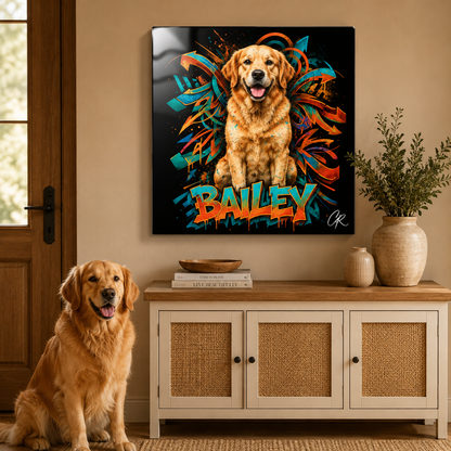 Personalized Pet Metal Wall Art – Custom Dog Portrait Print Gift For Dog Cat Lover THUC99