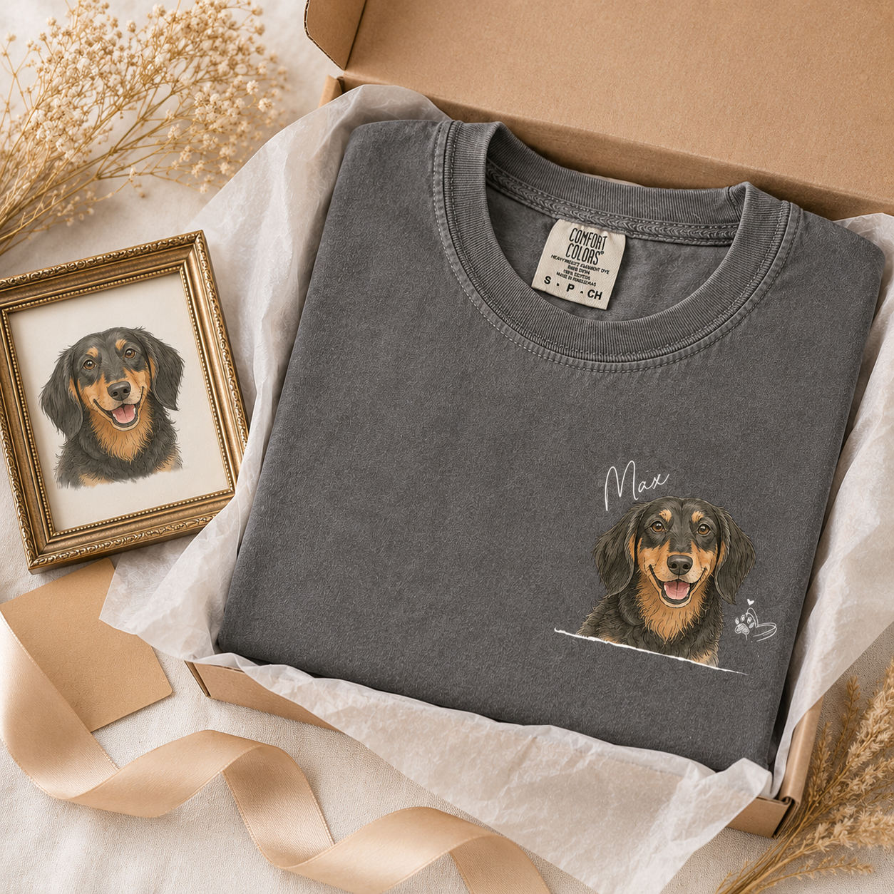 Personalized Dog Photo Unisex Wash T-Shirt, Custom Pet Shirt | Gift For Dog Lovers THUC99