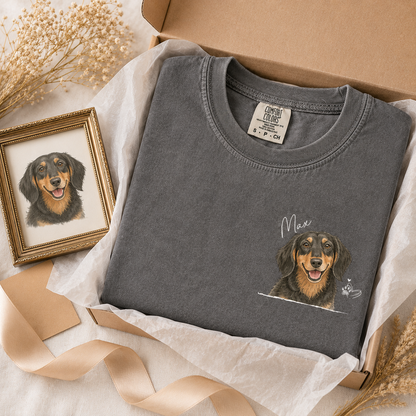 Personalized Dog Photo Unisex Wash T-Shirt, Custom Pet Shirt | Gift For Dog Lovers THUC99