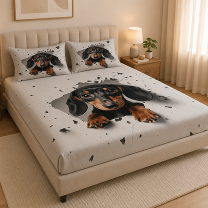 Custom Photo Dog Bedding Set, Dog Lover Bedroom Decor Gift THUC99