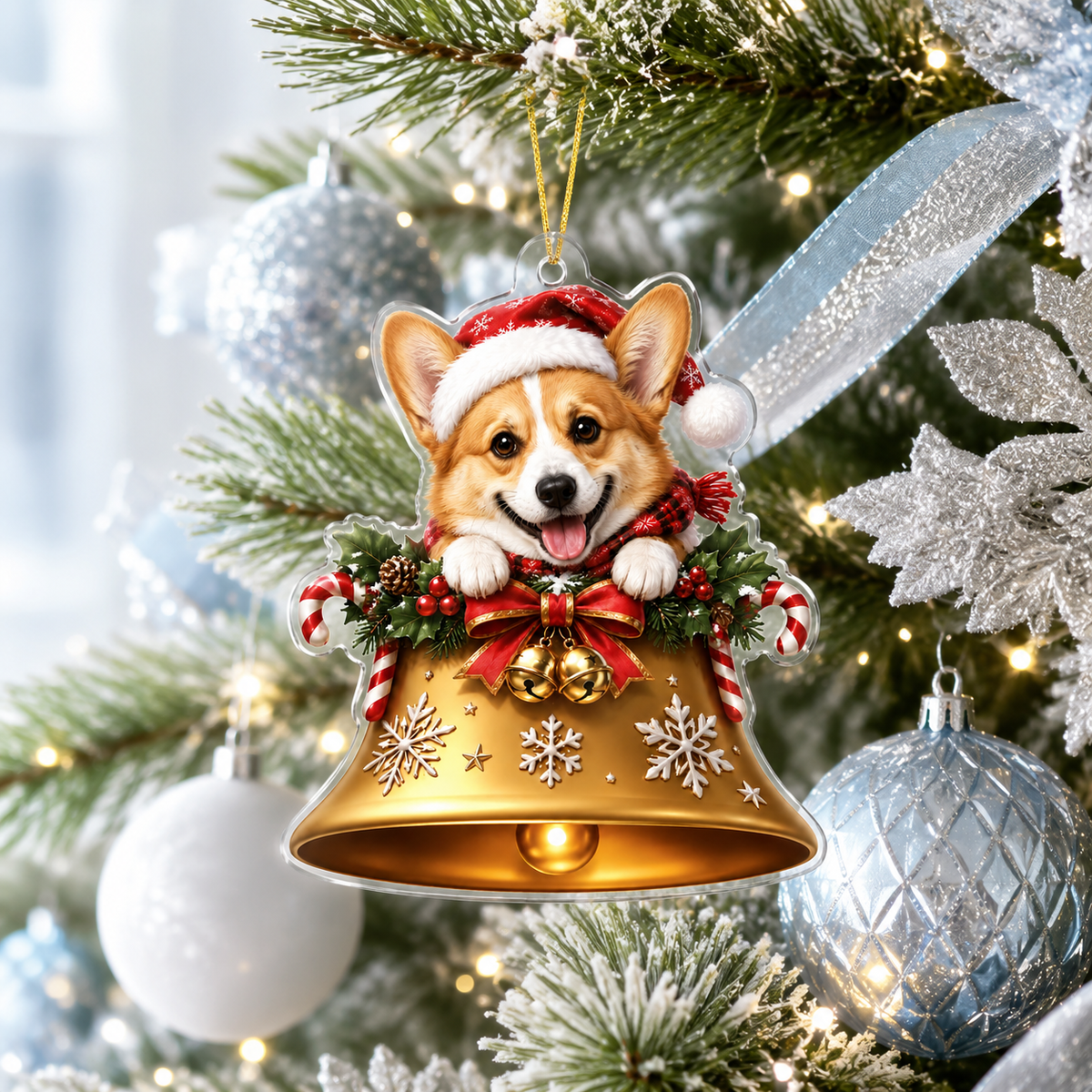 Dog Christmas Bell Corgi