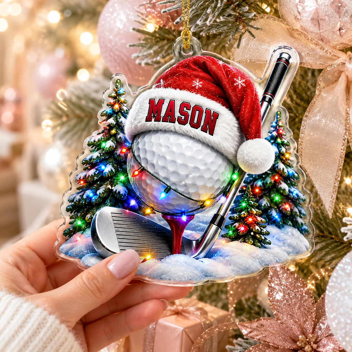 Custom Sports Christmas Acrylic - Golf